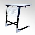 Стол ученический ''Атлант-премиум 2025'' 1-мест. рег. 4-6 столеш. БШК FM,ПФ,полка ЛДСП